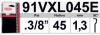 CHAÎNE OREGON 91VXL045E - 3/8 - 1.3mm - 45 MAILLONS
